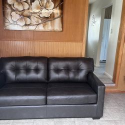 Ashley Bolzano Full Leather Sofa Sleeper 