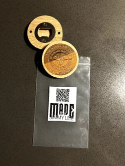 Custom Laser Engraved Wooden Magnetic Bottle Openers 