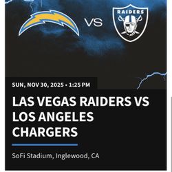Raiders Vs Chargers Tickets