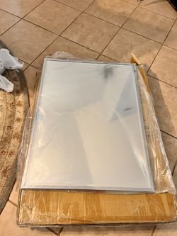 Mirror, Gatco 1822 Flush Mount Mirror, 32.5" H X 24.5" W, Chrome