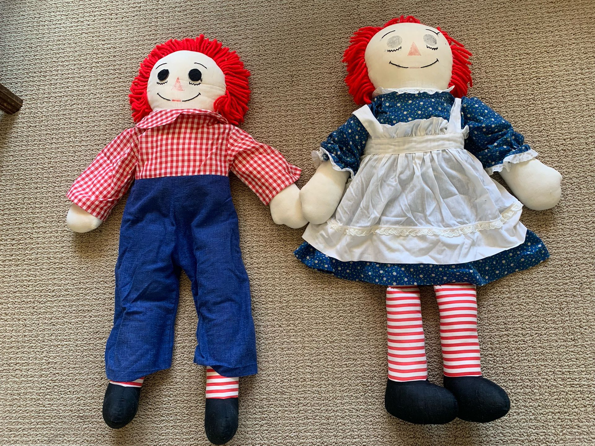 Vintage Raggedy Ann & Raggedy Andy Dolls