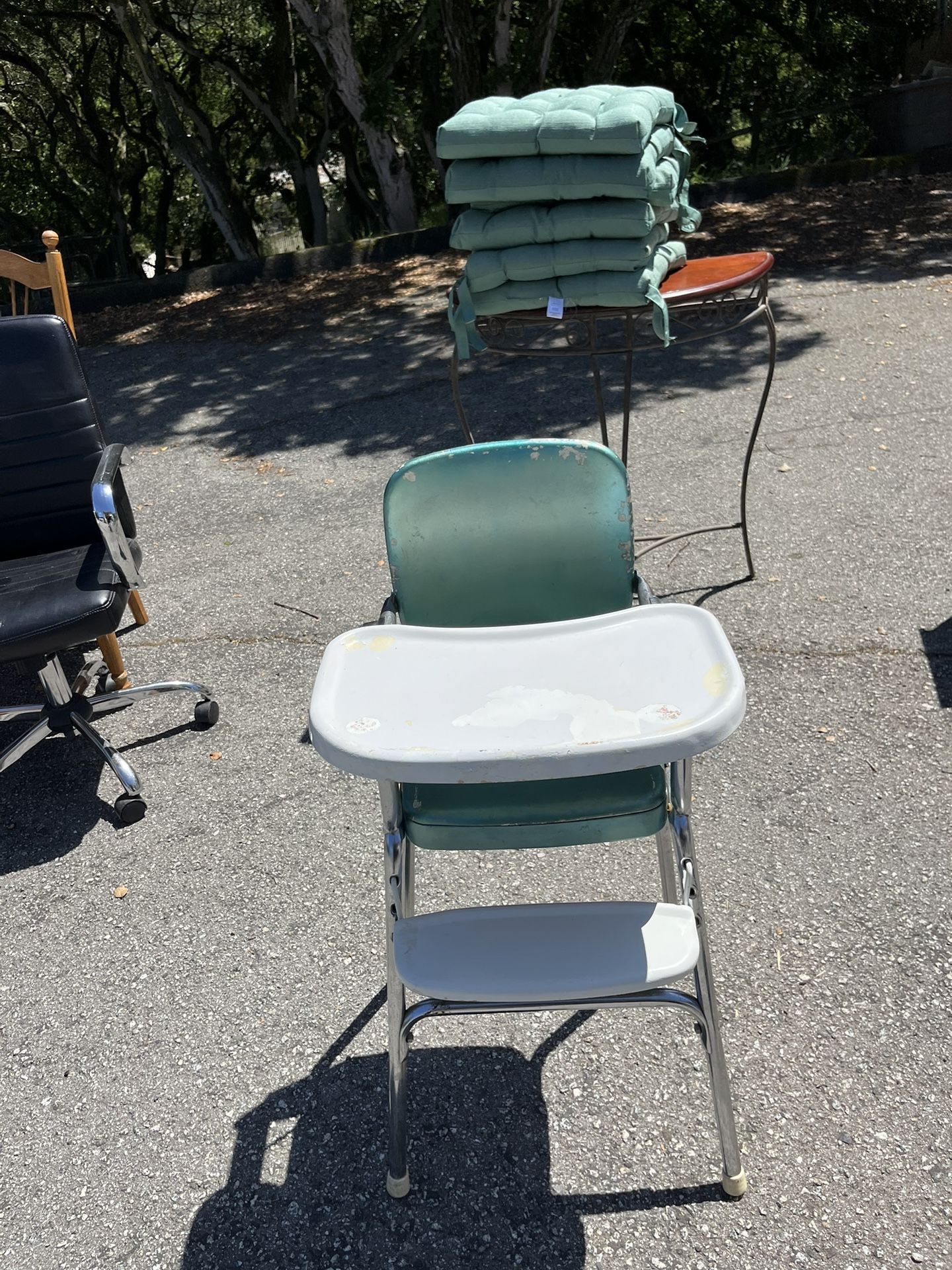 Antique high chair 1950s