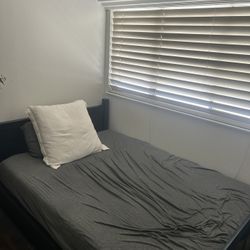 Full Size Bed Frame With New Mattress
