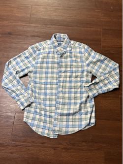 Vineyard Vines Plaid Linen Blend Preppy Coastal Quiet Luxury Shirt