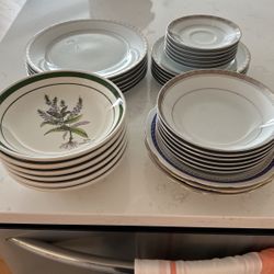 Dinner set for 6 and salad plates for 6