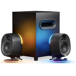 SteelSeries Arena 7 RGB Illuminated 2.1 Gaming Speakers with Powerful Bass, Subwoofer, and Bluetooth - For PC, PlayStation, Mobile