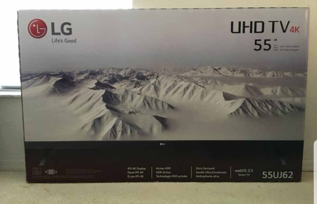 LG 55UJ62 UHD 4K T.V.