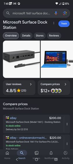 Microsoft Surface Dock Station Model 1661