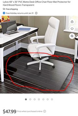 Azadx Clear Office Chair Mat 36'' X 48'', Durable Desk