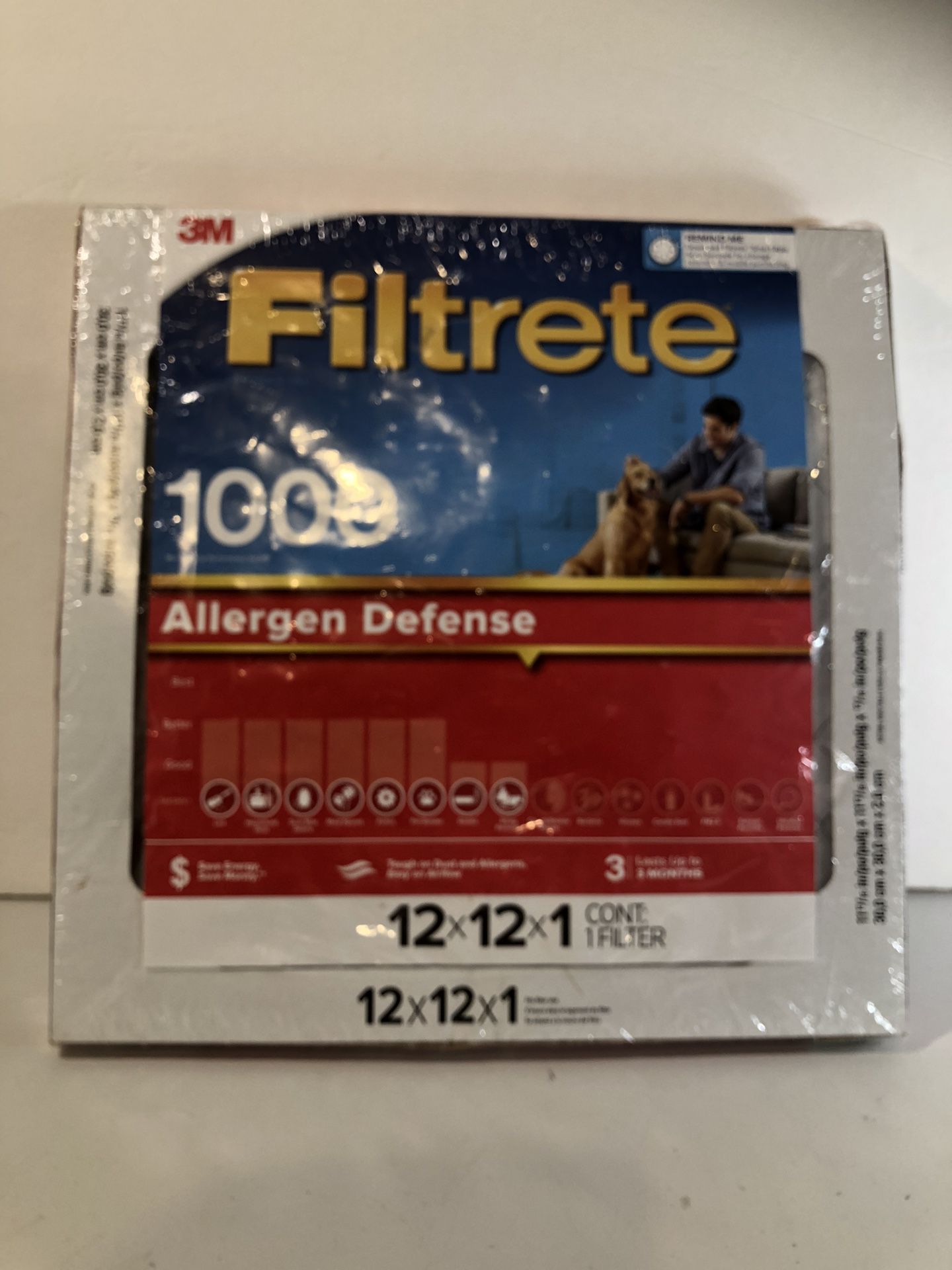 12x12x1, Filtrete Micro Allergen Air Filter, MERV 11, by 3m