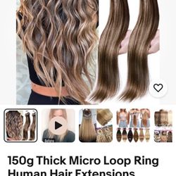 18 Inch Loop Micro Ring Human Hair Extension 