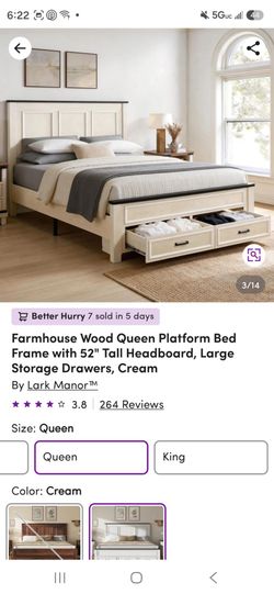 New queen size bed