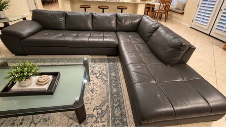 2 piece leather sectional
