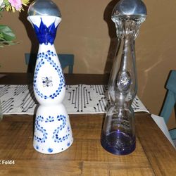 Decorative Glass Bottles - 3 Casa Azul Brand 