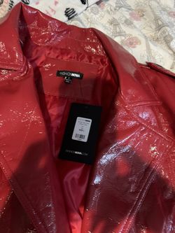 Woman, Trenchcoat, Red Fashion Nova