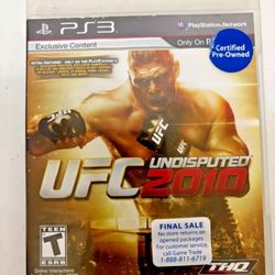 PlayStation 3 : UFC Undisputed 2010 Video Games Complete- TESTED