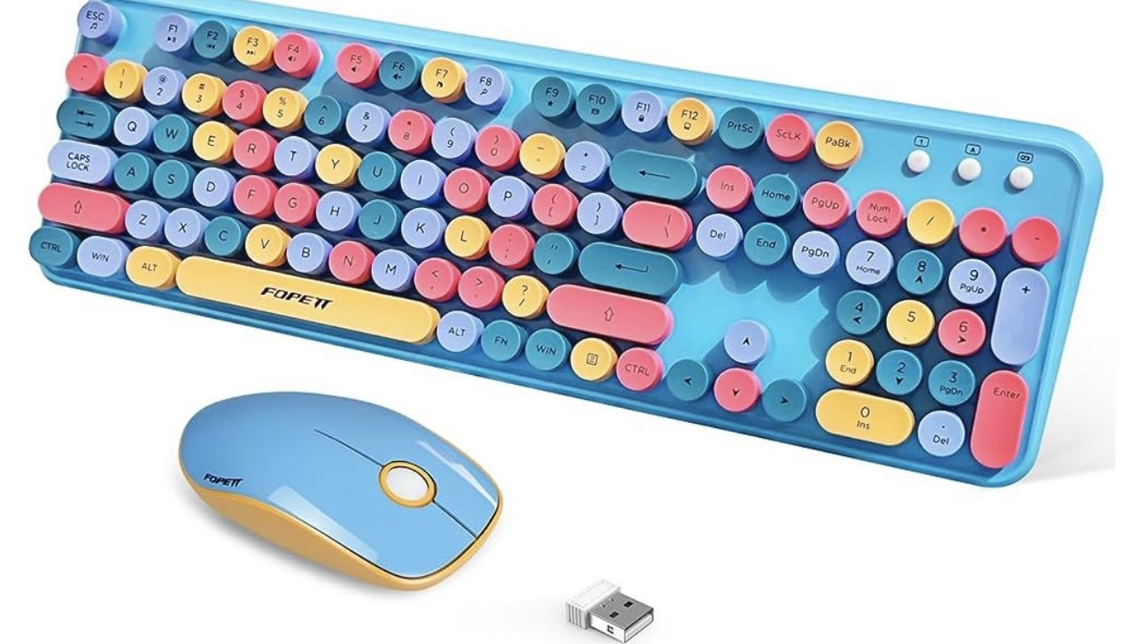 FOPETT 2.4GHz Wireless Keyboard and Mouse Set