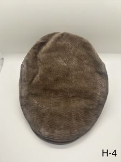 Borges & Scott Leather Flat Cap Brown L 60cm