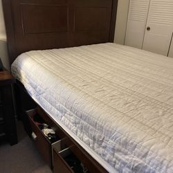 Bobs Furniture Full Size Pecan Bedroom Set 