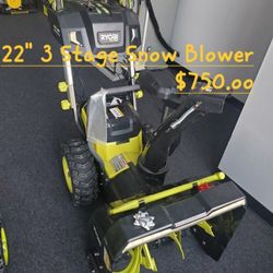22" Battery Operated Snow Blower $700