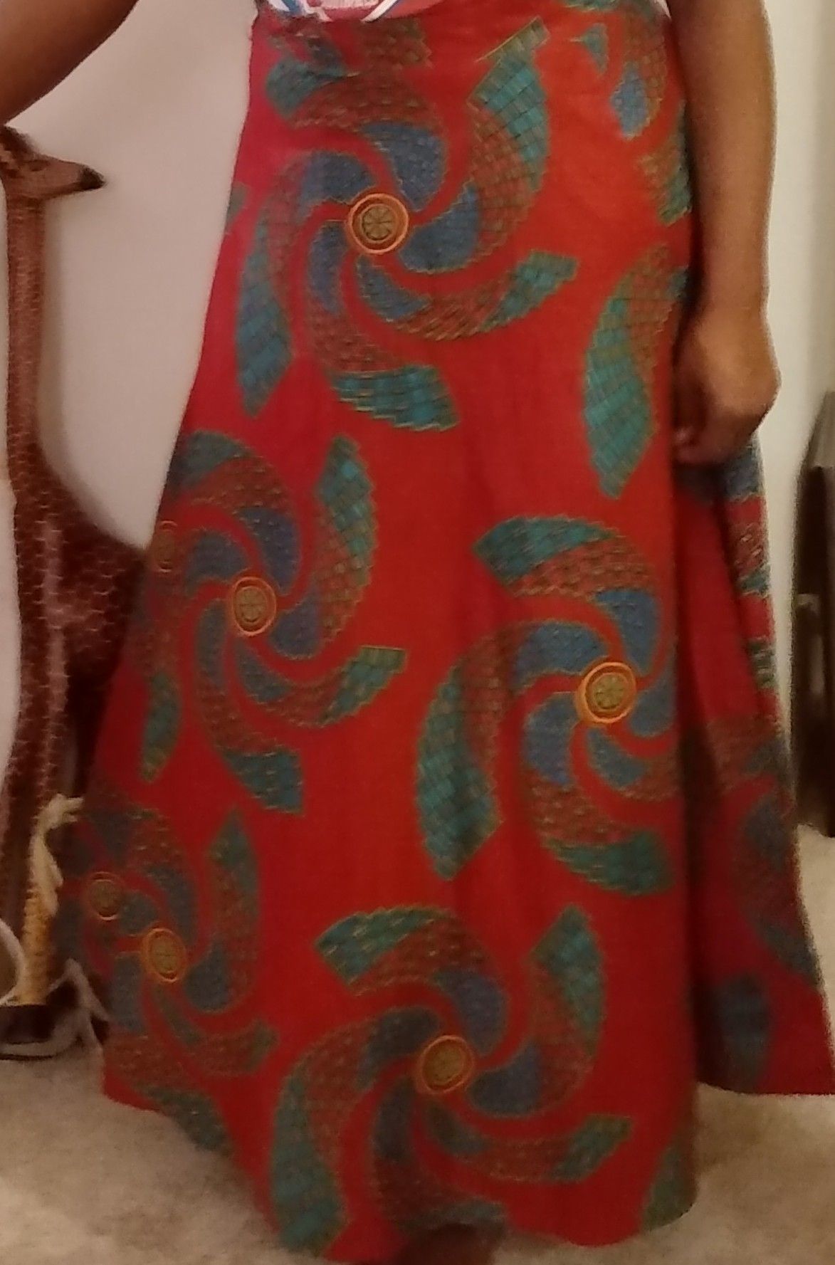 African print wrap round skirt ..free size