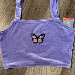 Butterfly Romwe Crop Top