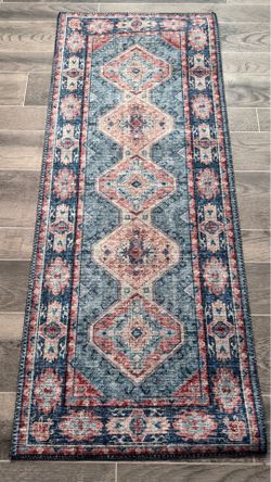 Loloi Skye Runner Rug – 2’ x 5’ Beautiful/ turquoise,blue, and terracotta