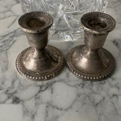 Sterling Weighted Candle Holders 