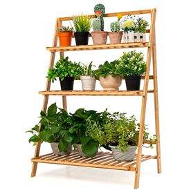 Bamboo Multipurpose 3 Tier Foldable Plant Stand