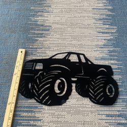 Monster truck yard wall art 