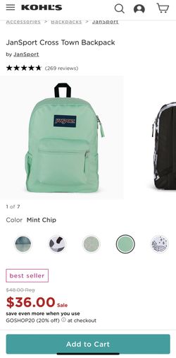 NWT Jansport Mint Chip Backpack