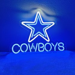 Dallas Cowboys LED Neon Sign Light 16”