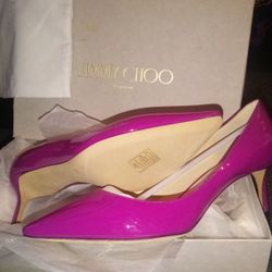 JIMMY CHOO LEATHER PUMPS