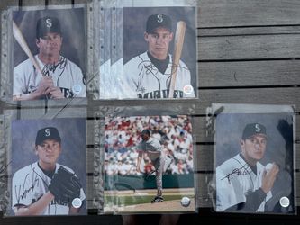Lot of 8 Seattle Mariner Autograph 8x10 Photos With MLB Authentication Holograms