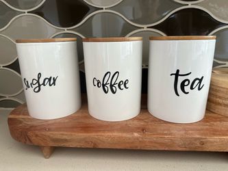 Sugar, coffee and tea jars