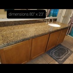 Bathroom Vanity With Faucet And Cabinets 