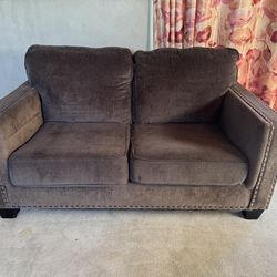 Brown Loveseat Sofa – Comfortable & Solid
