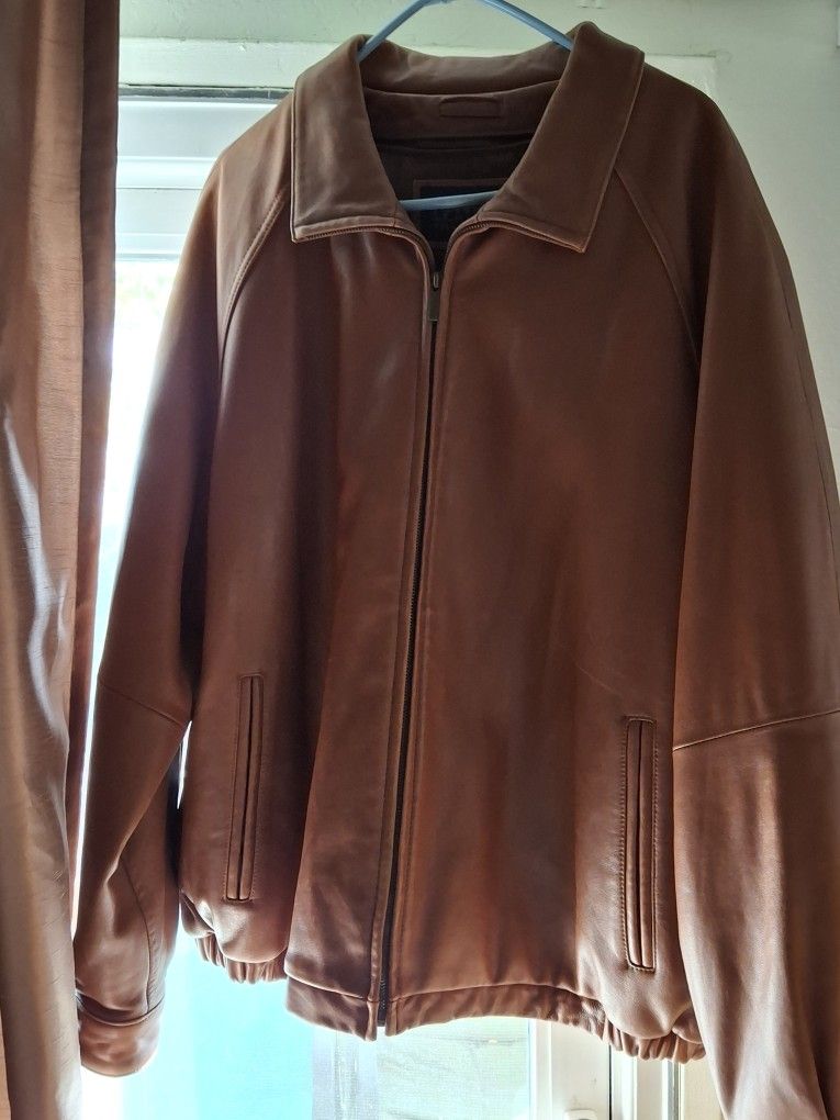 Rich Brown Colored Leather Jacket