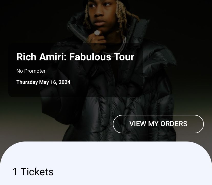 Rich Amiri Concert Ticket Htx