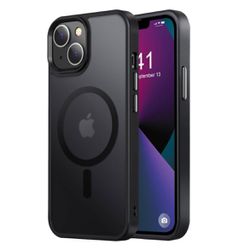 new  Strong Magnetic for iPhone 13 Case & iPhone 14 Case [Compatible with Magsafe] [10FT Drop Resistant] Matte Skin Feeling Back, Aluminum Alloy Keys 