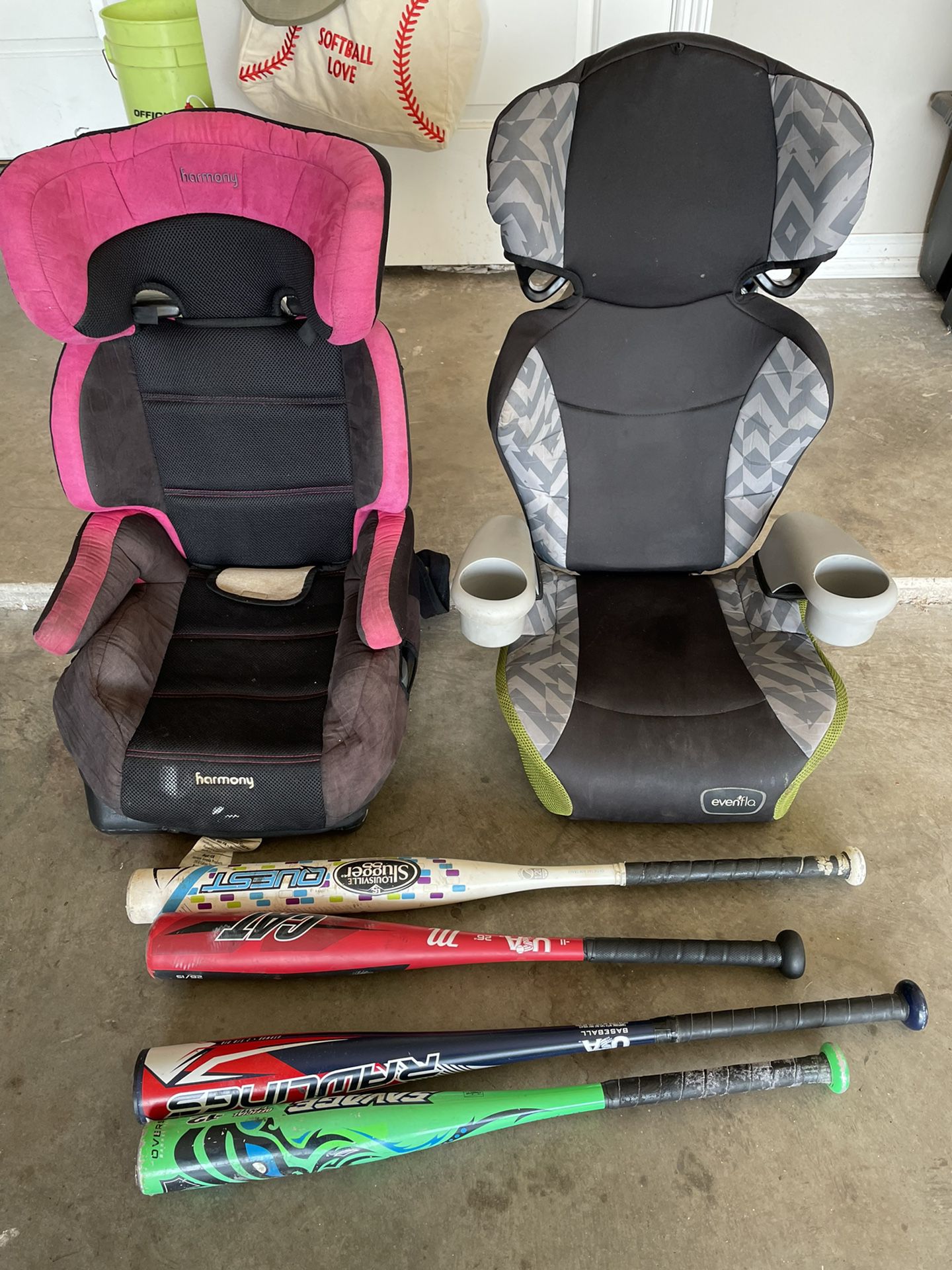 Car Seats/ Baseball Bat