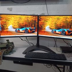 Dell 9920 Dual Screen Desktop Computer 