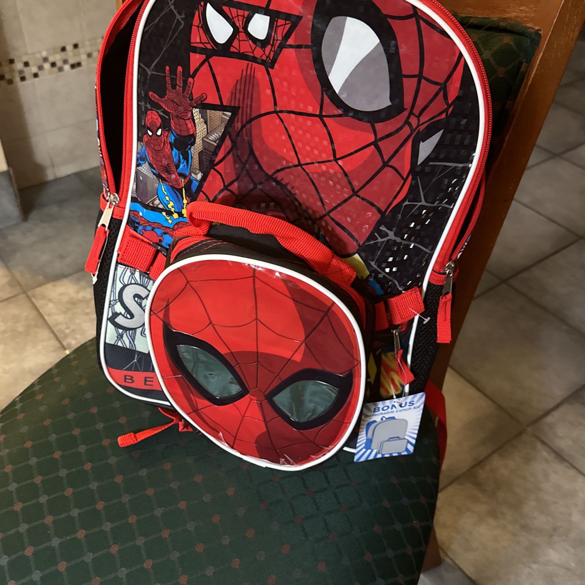 Spider-Man Back Pack And Lunch  Box 