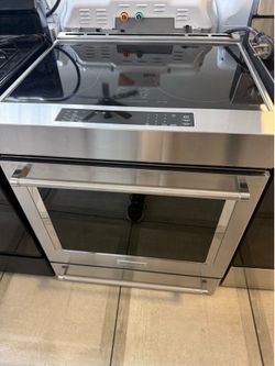 Kitchenaid glass top electric induction stove
