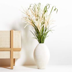 White Floor Vase from Crate & Barrel