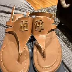 Tommy Hilfiger Tan Sandals.