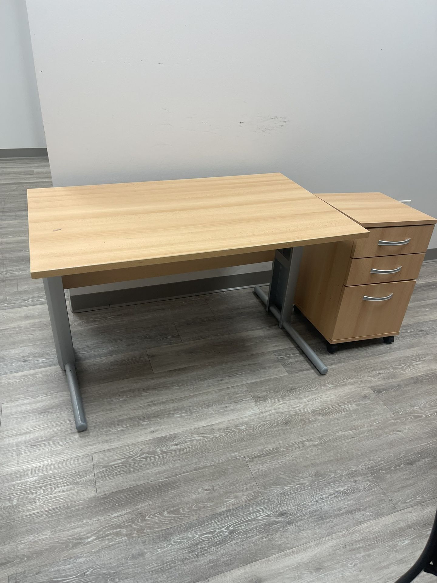 Desk And File Cabinet