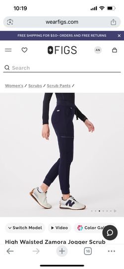 FIGS Scrubs – XS Petite Navy Blue Worn 1x