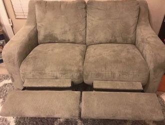 Sofa and love seat with recliners