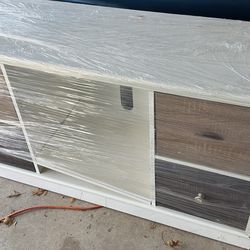 Tv stand white mueble